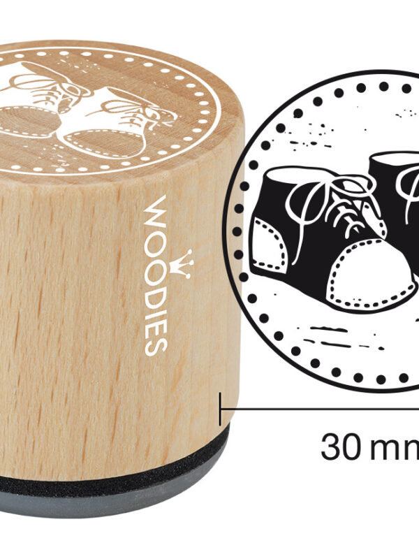 Houten stempel Woodies 30mm - Babyschoentjes