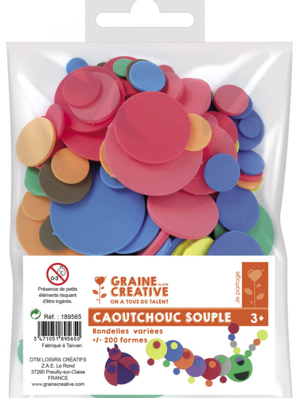 Rubber foam – Pre-cut circles (210 pcs)