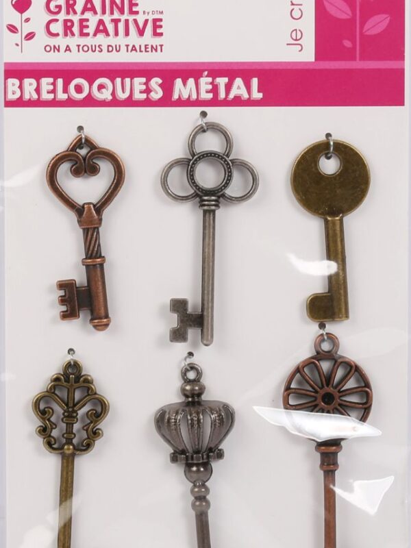 Set of 6 metal keys