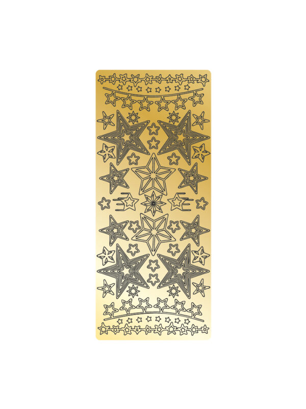 Afneembare stickers 105 mm x 232 mm – Gouden sterren