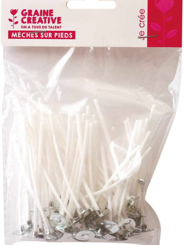 Bag of 50 candle wicks 7 cm on base