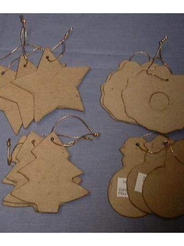 Paper Shape Christmas ornaments (12 pcs)