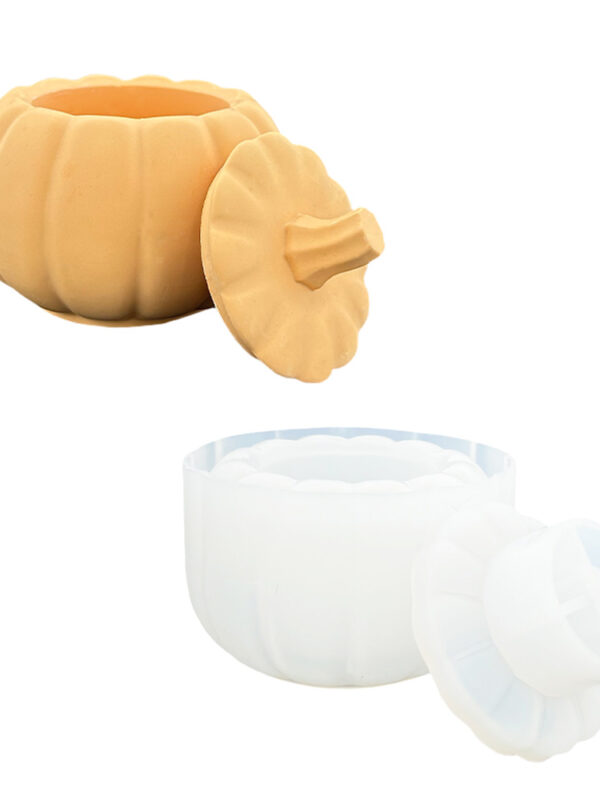 Silicone mould pumpkin with lid