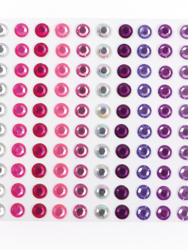 Sheet of rhinestones 5 mm – Pink purple (100 pcs)