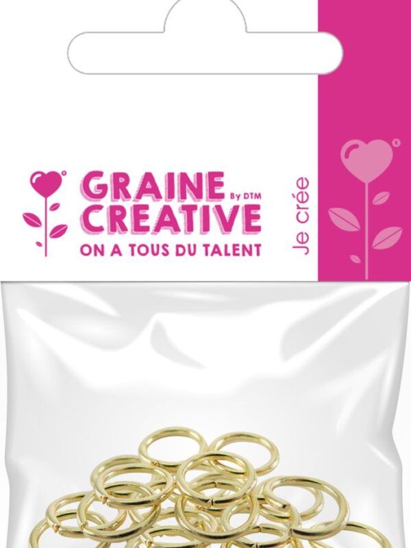 Bag of 20 split rings gold colour 7mm