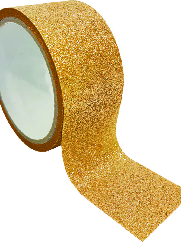 Queen tape 48 mm x 6 m – Glitter gold