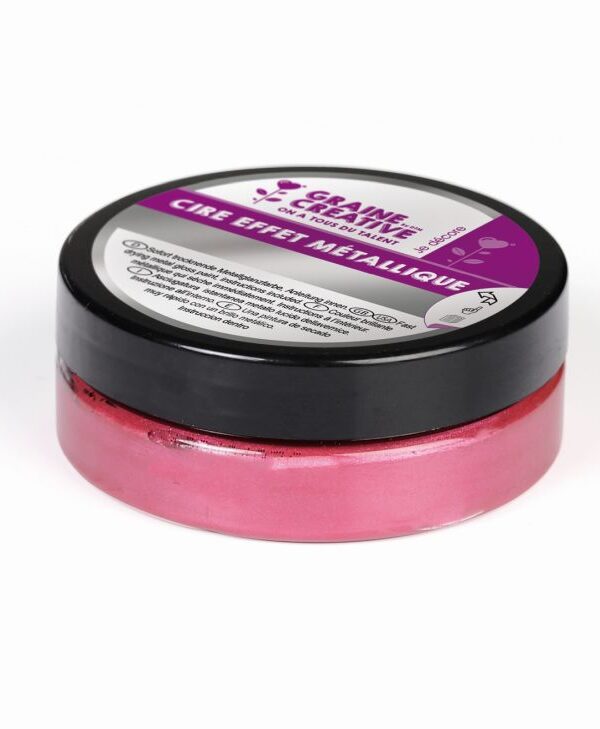 Metallic wax effect rose plum