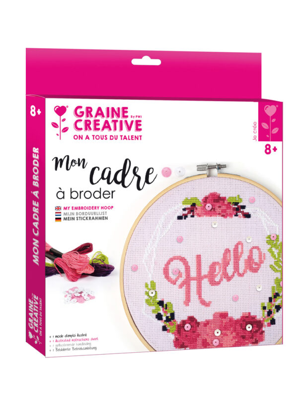 Embroidery hoop set Ø200mm – Hello