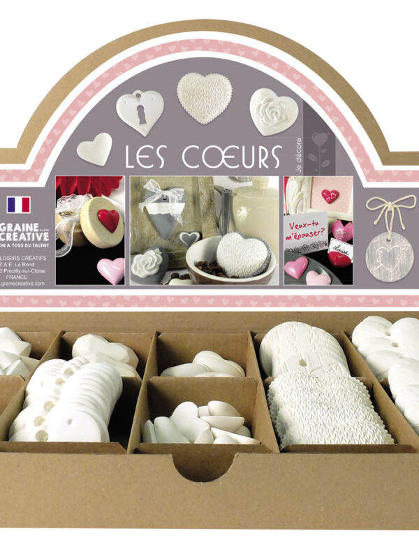 Display plaster molds – Hearts (74 pcs)