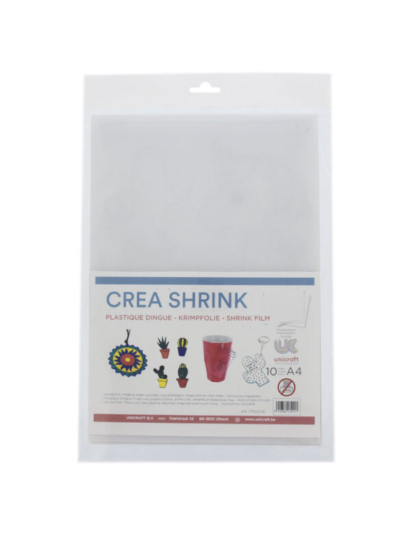 Crea Shrink A4 transparent – Sanded (10 sheets)