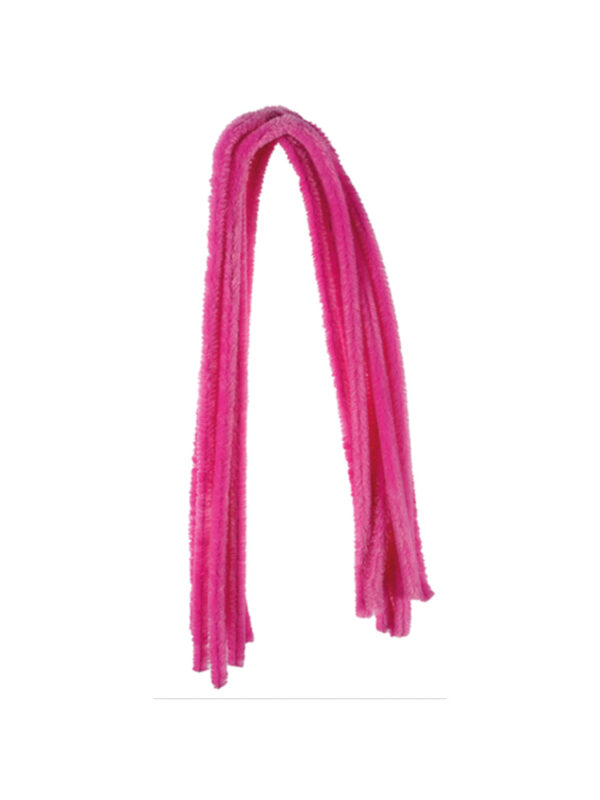 Chenille 8 mm x 50 cm P/10 pink ZKK