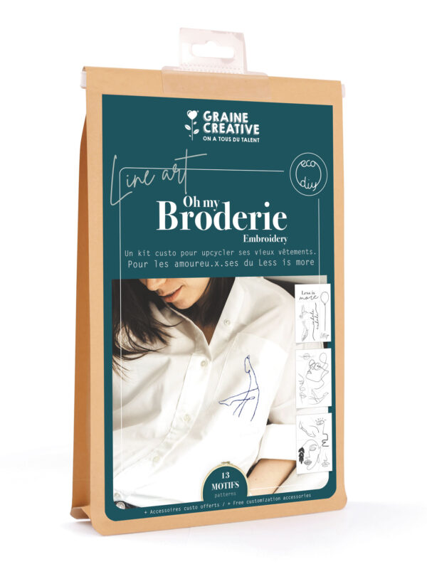 Embroidery kit for clothes – Line art