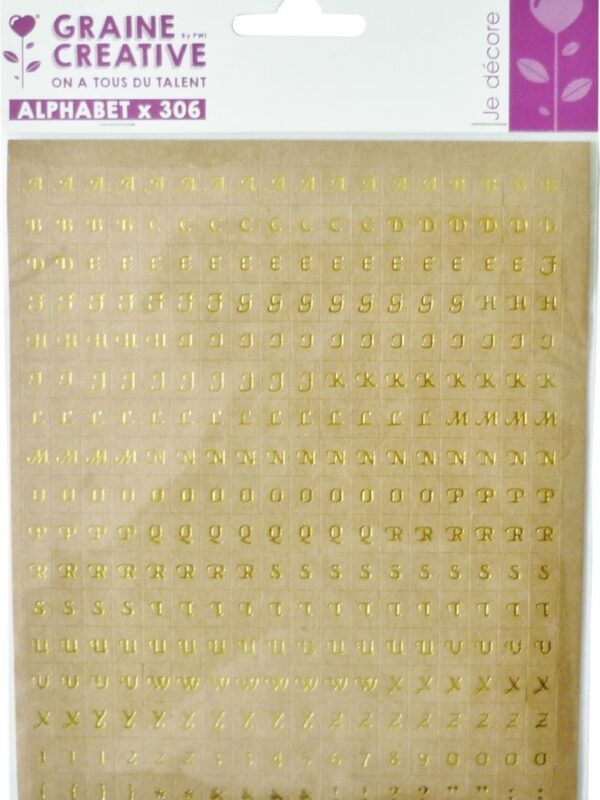 Gouden letters 150 x 180, 306 stuks, beperkte voorraad