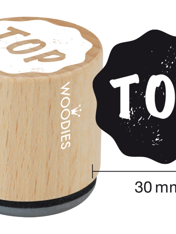 Houten stempel Woodies 30mm - Top