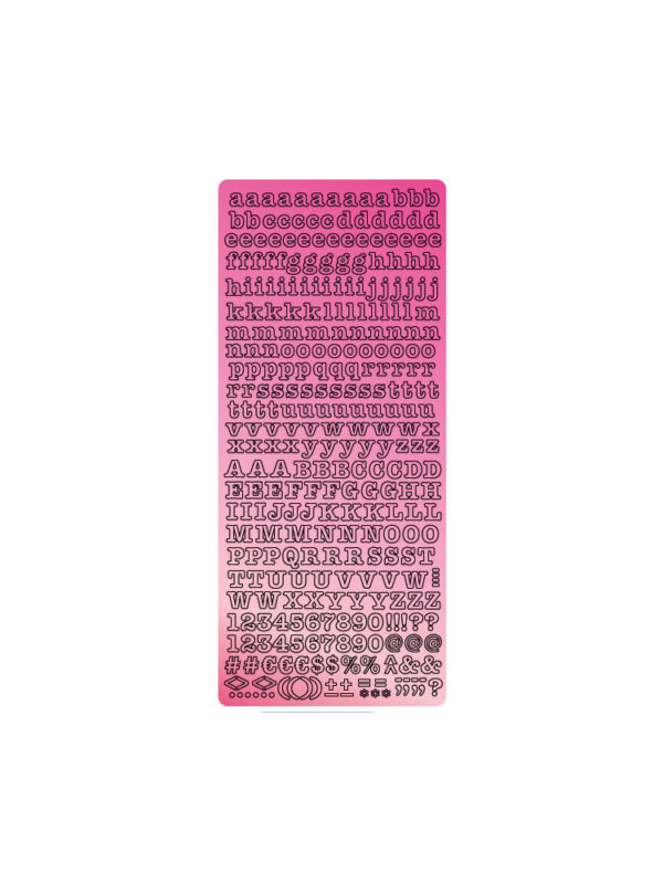 Afneembare stickers 105 mm x 232 mm – ABC hoofdletters & kleine letters