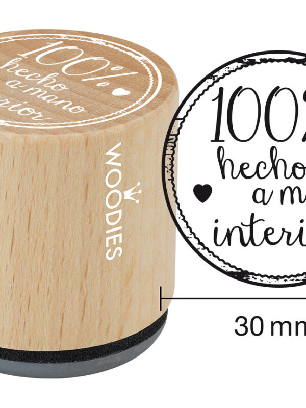 Woodies wooden stamp 30mm – 100% handmade inside