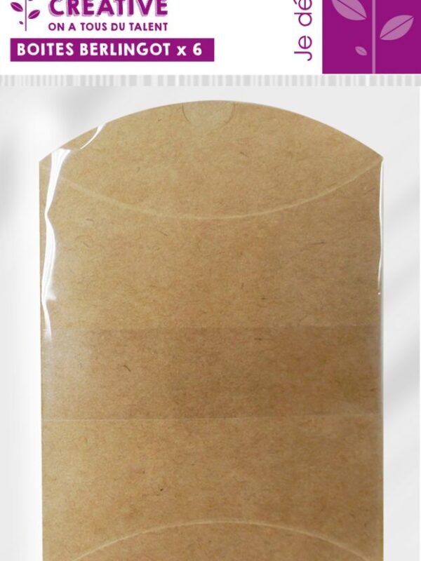 6 kraft berlingot boxes 77 x 123