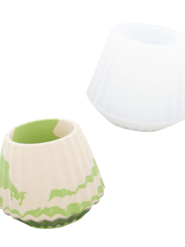 Moule en silicone grand pot rayé