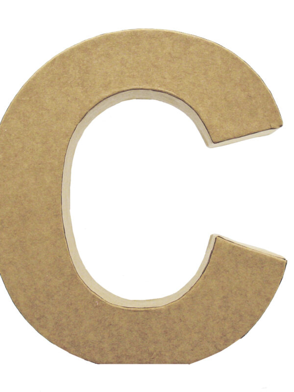 Paper mache 3D letter 17.5 x 5.5 cm – C
