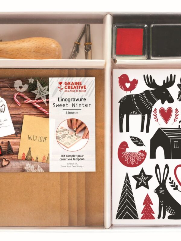 Linocut kit – Scandinavian winter