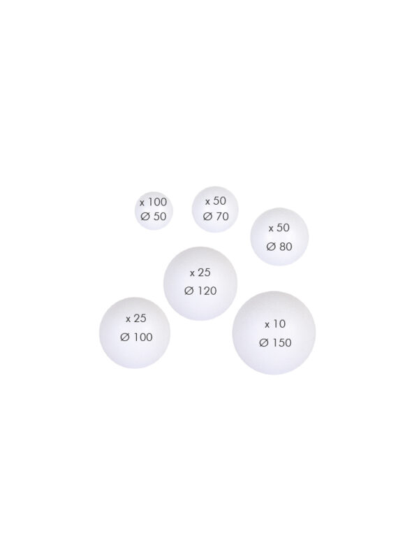 Set polystyrene balls (260 pcs)