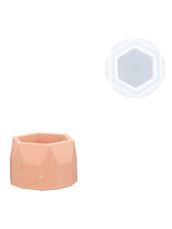 Moule en silicone pour pot hexagonal