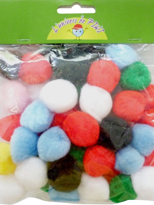 Pompons 35 mm P/50 colour mix