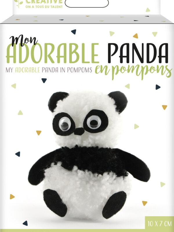 DIY pompon-set – Panda