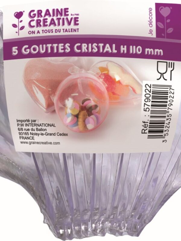 Transparenter Kunststofftropfen Ø 110 mm (5 Stück)