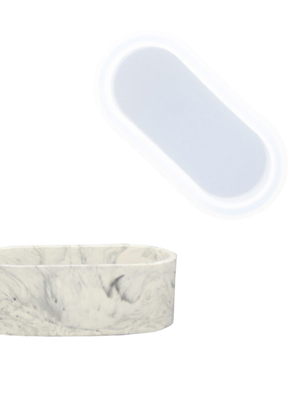 Silicone mould oval pot
