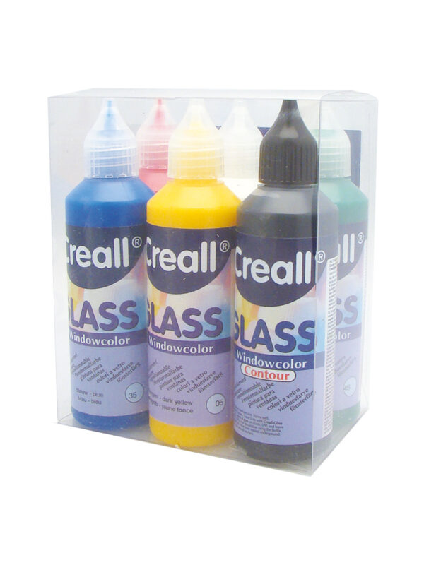 Creall Glasbox 5 verschiedene Farben + 1 Kontur