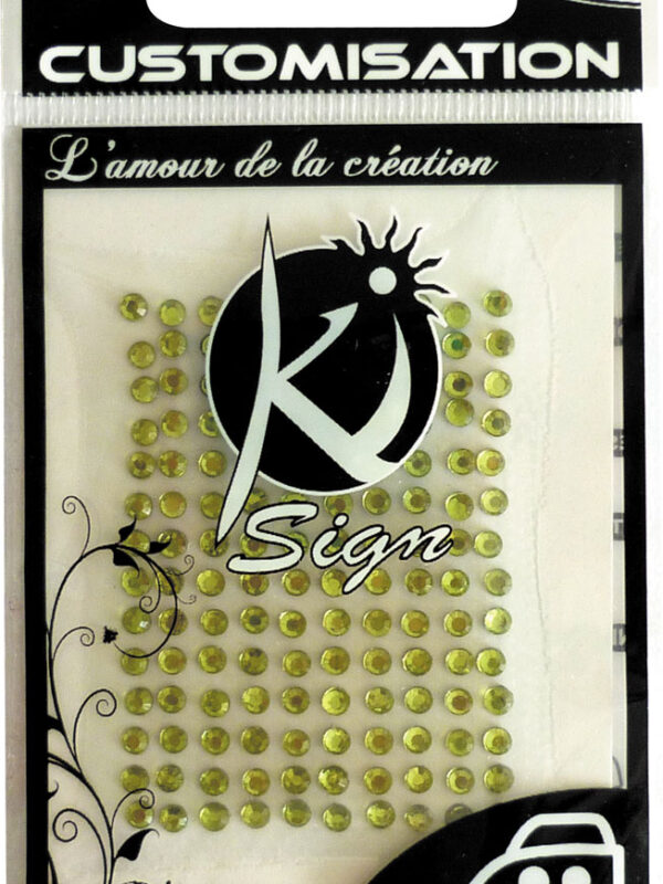 Heat-adhesive rhinestones 6mm green