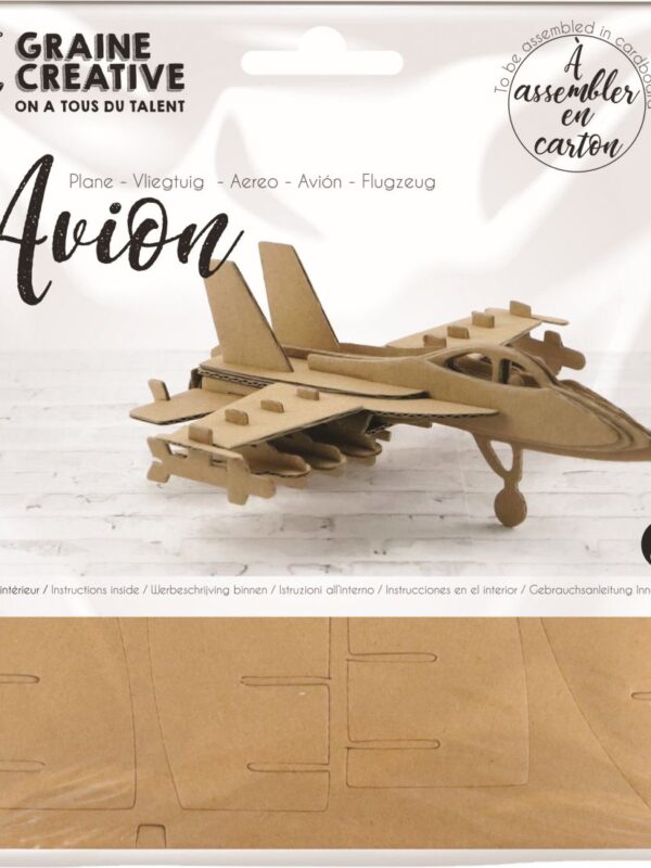 Cardboard airplane model 150 x 150 mm