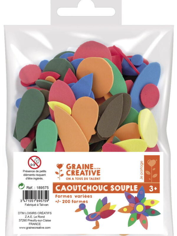 Rubber foam – Pre-cut shapes (200 pcs)