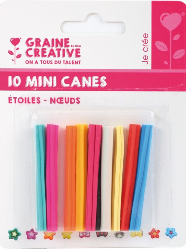 Assortment of 10 mini star bow canes 50x5mm