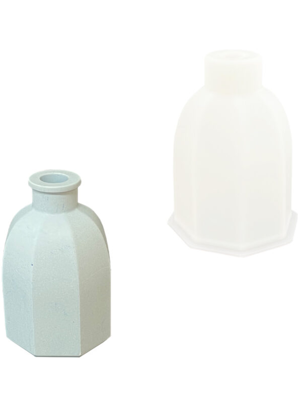 Silicone mould octagonal vase
