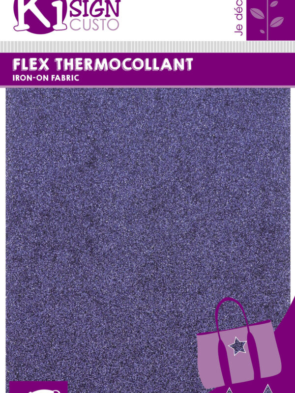 Heat-adhesive flex 150mm x 200mm – Glitter navy blue