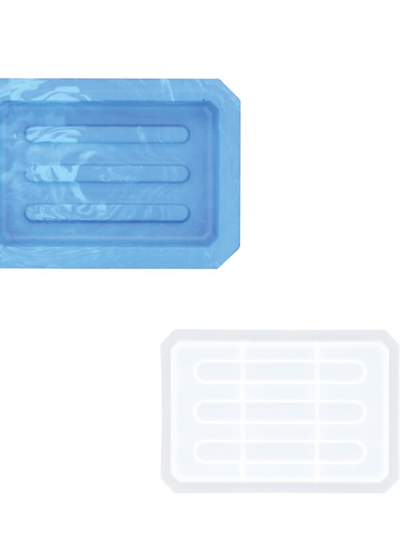 Moule en silicone pour porte-savon rectangulaire