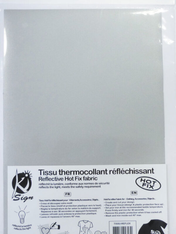 Heat-adhesive fabric 32cm x 21cm – Reflective
