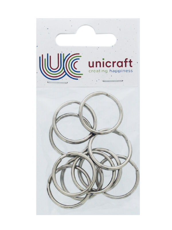 Metal ring 25 mm - Silver (10 pcs)