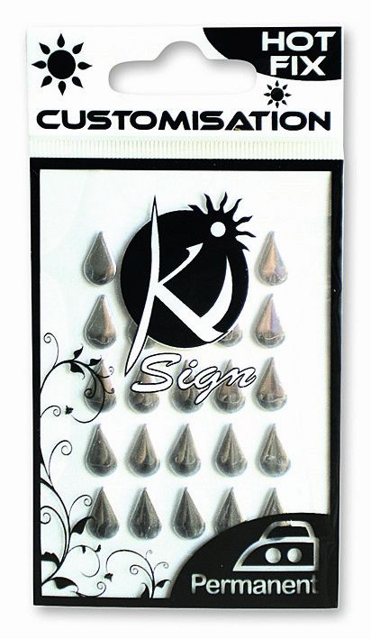 Metal drop 6x10 heat-adhesive silver (25 pcs)