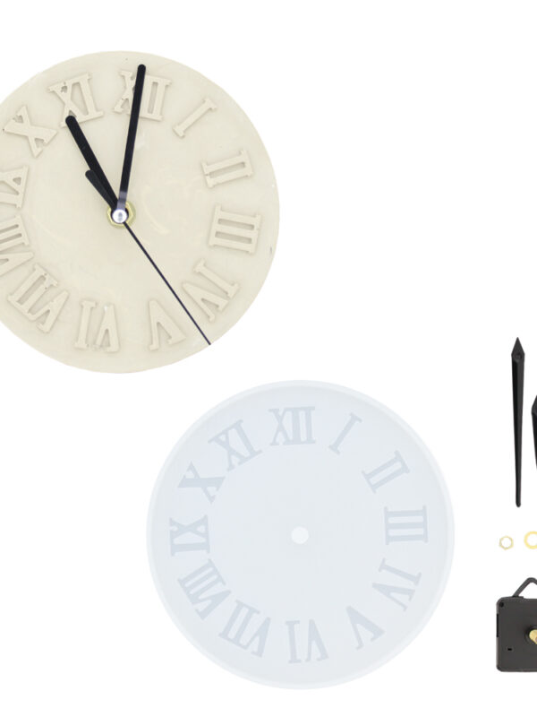 Silicone mould Roman clock (with mechanism)