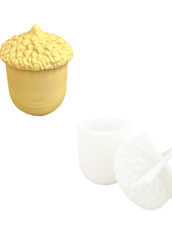 Silicone mould pinecone jar with lid