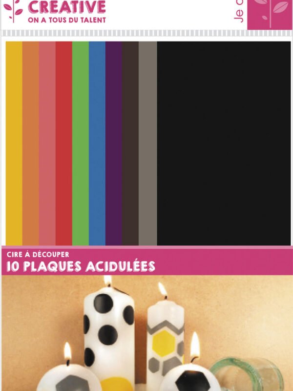 Wax sheets 65 mm x 150 mm x 0.5 mm – 10 colors