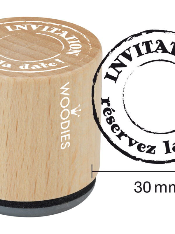 Woodies wooden stamp 30mm – Save the date