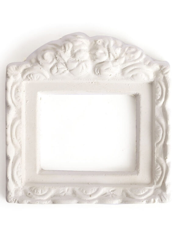 Plaster rectangle frame angels