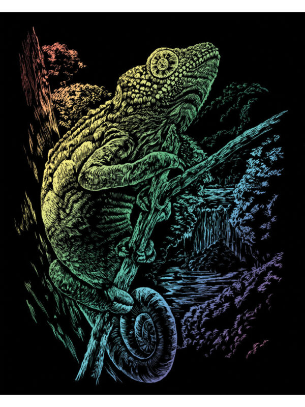 Kraskaart regenboog 203x254mm Chameleon