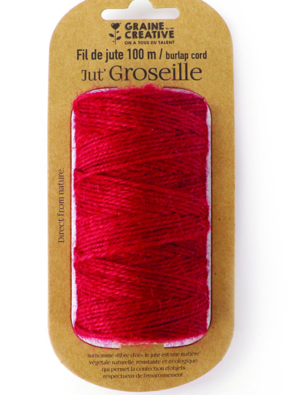 Jute cord Ø2mm x 100m – Red