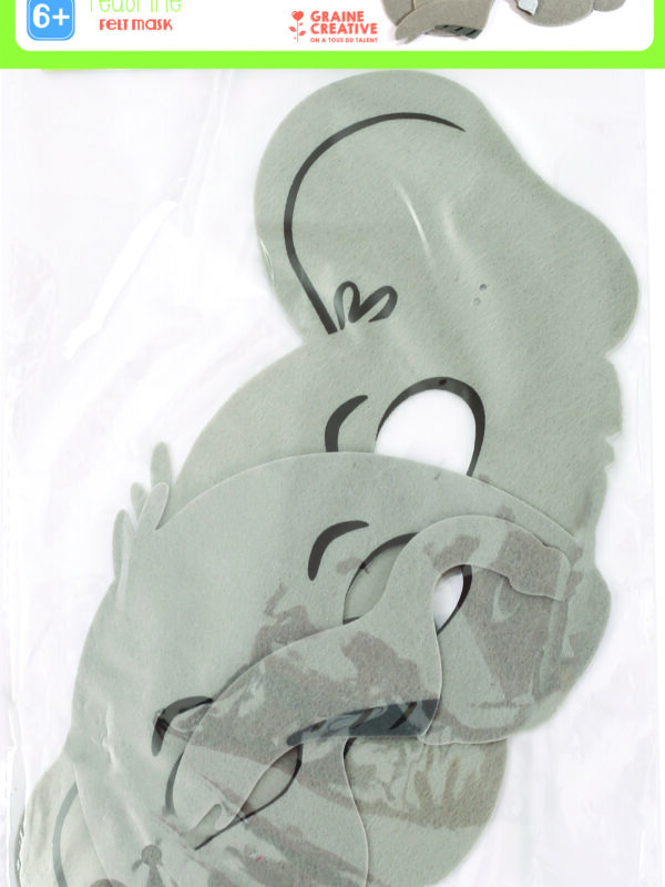 Felt mask 185 mm x 315 mm x 5 mm – Elephant
