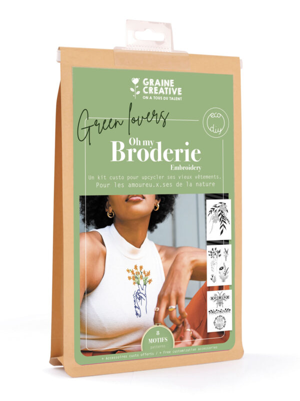 Embroidery kit for clothes – Nature theme
